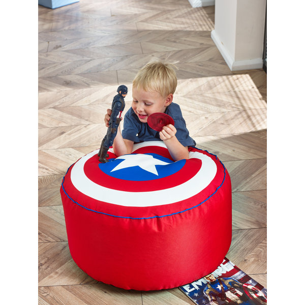 Disney Marvel Captain America Round Beanbag Wayfair.co.uk